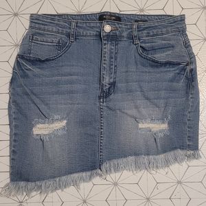 Black label. Jean skirt. large